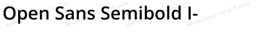 Open Sans Semibold I字体转换